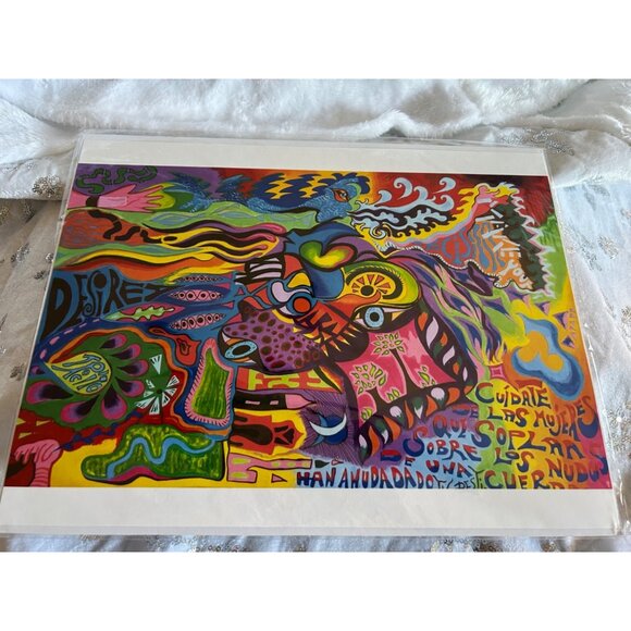 Anna Bateson "Desire" Colorful Abstract Art Print Collectible Artwork - Picture 8 of 9